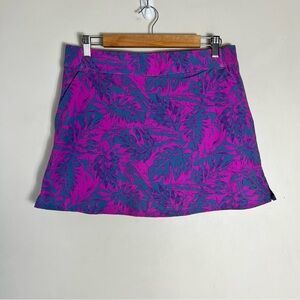 Columbia Tidal Sands Pink And Grey Skort PFG Tropical Leaf Size Medium